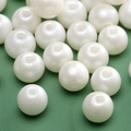 2-4mm beige Glasperlen mit Perlglanz-Finish für DIY-Schmuckherstellung und Bastelarbeiten - Perlmutt Weiße Kugel (Stil 24)