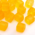 Perles carrées en verre orange translucide pour la création de bijoux DIY à la main - Style #20