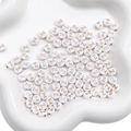Flat round white acrylic letter Z beads with gold print for DIY jewelry making - Z White with Gold Letter