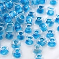 2-4mm himmelblaue Glasperlen mit massivem Kern für DIY-Armbänder und Schmuckherstellung - Transparente Blau-Kern Glasperlen (#16)
