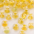 Perles en verre jaune translucide 2-4mm avec trou central pour bijoux faits à la main - Modèle #23