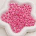 Perle in acrilico rosa satinato per creazione di gioielli fai da te e collane a mano - Rosa fucsia trasparente