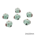 Light green ceramic puppy dog beads for DIY jewelry making 14x10mm 6-piece set - Dog Head / 1 Piece (14x10mm) / Teal