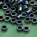 DIY cylinder glass beads with aurora metallic finish for making handmade jewelry - Cylindrical Iridescent Aurora Bead (Style #17)