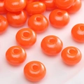 Perles en verre orange vif polies pour la fabrication de bijoux DIY et l'artisanat - Modèle #25
