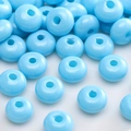 2-4mm Himmelblaue Glasperlen für DIY-Schmuck Armbänder und Halsketten Handwerk - Hellblau Abakus-Perlen (#21)