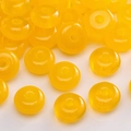 Perles de verre orange de 2-4mm pour bijoux DIY avec forme de beignet translucide - Style #33