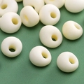 Beige 2-4mm matte Glasperlen für DIY-Schmuckherstellung und Handyketten Zubehör - Beiges Mattes Flaches Rund (Stil 37)