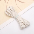 Natural beige braided cotton rope cord for DIY jewelry and handicraft decoration - Long Style / Beige