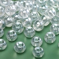 Clear round glass beads for DIY jewelry making with smooth surface and center hole - Highly Transparent Round Beads (Style #34)
