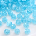Himmelblaue lichtdurchlässige 2-4mm Glasperlen mit dunklen Flecken für DIY Design - Blau Strukturierte Transluzente Runde Perlen (#38)