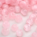 Perline di vetro rosa Barbie 2-4mm con glitter per creazione di gioielli fai-da-te - Stile 40 (40)