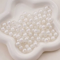 Perle in acrilico bianco cangiante per gioielli DIY in vassoio in ceramica - Bianco Colorato