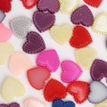 Colorful heart-shaped ABS pearl beads for DIY crafts in matte and textured finishes - Dotted Heart Style / 14mm (Approx. 50 Pieces/Pack) / Random Mixed Colors