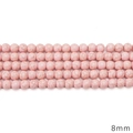 Pink turquoise style synthetic stone beads 8mm round spacers for DIY jewelry making - Medium Round Bead Style (BTB1177) / Approx 50 Pieces (8mm) / Pink