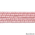 Pink marble texture bone shape loose beads sized 8x13mm for DIY jewelry making - Bone Style (BTB1177) / Approx 28 Pieces (8x13mm) / Pink