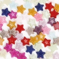 Colorful star shaped ABS pearl beads in multiple vibrant colors for DIY jewelry crafts - Dotted Star Style / 10mm (Approx. 100 Pieces/Pack) / Random Mixed Colors