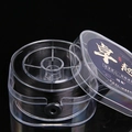 Flat elastic crystal string in black on a plastic spool for jewelry making - Black (100m)