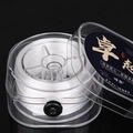 Transparent elastic crystal bead cord in a round plastic box for jewelry making - Transparent White (100m)