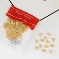 Golden hollow petal bead caps DIY jewelry accessory in retail packaging - Petal Style / 6*8MM (100 Pieces/Pack) / Gold