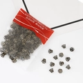Bulk antique bronze hollow flower bead caps for DIY jewelry making in clear packaging - Petal Style / 5*6MM (200 Pieces/Pack) / Antique Bronze
