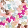 Colorful resin bow beads for DIY crafts in mixed bright colors like pink and blue - Bow Style / 12x9mm (Approx. 50 Pieces/Pack) / Random Mixed Colors
