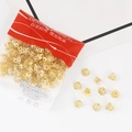 Golden hollow filigree metal bead caps for DIY handmade jewelry and earring making - Petal Style / 5*6MM (200 Pieces/Pack) / Gold