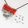 Bulk silver filigree metal flower bead caps for DIY jewelry and earring making - Petal Style / 5*6MM (200 Pieces/Pack) / White Gold