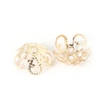 Exquisite hollow gold-plated flower bead caps for DIY jewelry and earring making - Petal Style / 10*4MM (100 Pieces/Pack) / KC Gold