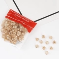 DIY jewelry making components 8mm gold hollow flower bead caps for necklaces and earrings - Petal Style / 5*6MM (200 Pieces/Pack) / KC Gold