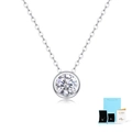 Collana con ciondolo in moissanite argento S925 con certificato GRA e confezione regalo - 45cm / Collana con certificato GRA e confezione regalo / Oro bianco