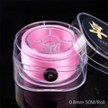 Pink elastic crystal cord for DIY jewelry making, 0.8mm width and 50m length per roll - Pink (50m)