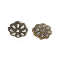 Antique bronze hollow floral bead caps for DIY jewelry making and bracelet components - Petal Style / 9mm (300 Pieces/Pack) / Antique Bronze