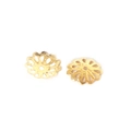 DIY golden flower bead caps in hollow metal design for handmade jewelry making - Petal Style / 9mm (300 Pieces/Pack) / Gold