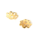 Golden eight-petal hollow flower bead caps for DIY jewelry making and earrings - Petal Style / 7mm (500 Pieces/Pack) / Gold