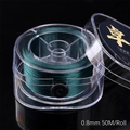 Deep green 0.8mm elastic crystal string for jewelry making on 50M spool - Dark Green (50m)