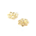 Hollow flower bead caps in gold finish for DIY jewelry and handmade hairpins - Petal Style / 6mm (1000 Pieces/Pack) / Gold