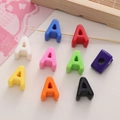 Colorful acrylic large hole letter A beads for DIY jewelry and necklace crafting - Letter A