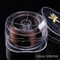 0.8mm brown flat elastic crystal string for beading and jewelry making 50m roll - Coffee (50m)
