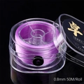 Purple 0.8mm elastic crystal bead cord 50m on spool for DIY jewelry making - Light Purple (50m)