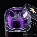 Purple 0.8mm flat elastic crystal cord 50m roll for jewelry and bracelet making - Purple (50m)