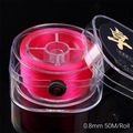Bright pink 0.8mm elastic crystal string in 50m roll for DIY jewelry making - Rose Red (50m)