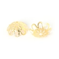 Golden flower hollow bead caps for DIY jewelry making earrings and necklaces - Petal Style / 3*14MM (200 Pieces/Pack) / Gold