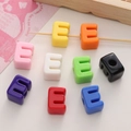 Colorful acrylic letter E large hole beads for DIY handmade jewelry and bracelets - Letter E
