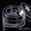 Black 0.8mm elastic crystal thread 50m roll for jewelry making and beaded bracelets - Black (50m)