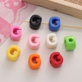 Acrylic big hole letter G beads for DIY bracelets in multiple vibrant colors - Letter G
