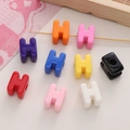 Colorful H-shaped acrylic large hole alphabet beads for DIY jewelry and necklaces - Letter H