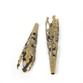 Pair of vintage hollow cone metal beads in antique bronze for DIY jewelry crafting - Tapered Hollow Shape / 8*40MM (50 Pieces/Pack) / Antique Bronze