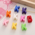 Colorful acrylic letter K beads for DIY handmade jewelry bracelets and necklaces - Letter K