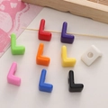 L-shaped acrylic alphabet beads in 9 bright colors for DIY jewelry making kits - Letter L
